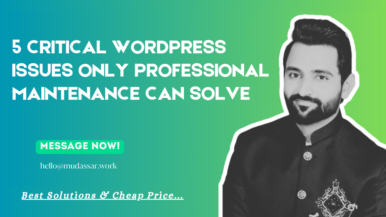5 Critical WordPress Issues Only Professional Maintenance